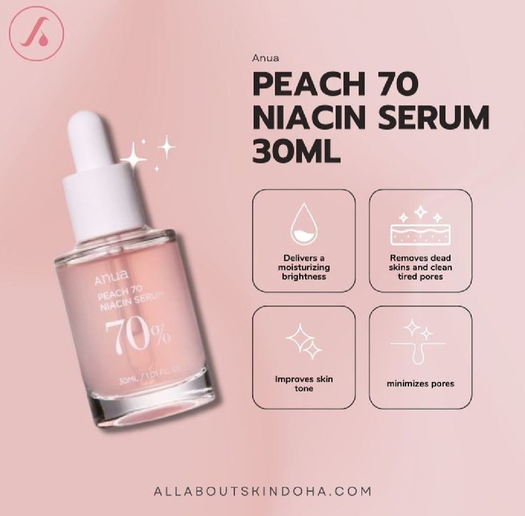 anua peach 70 niacin serum
30 ml