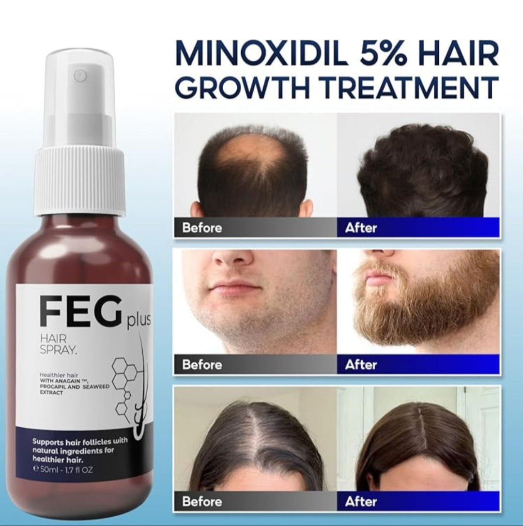 FEGPLUS Hair Growth Spray & Serum (50ml) 🌿✨