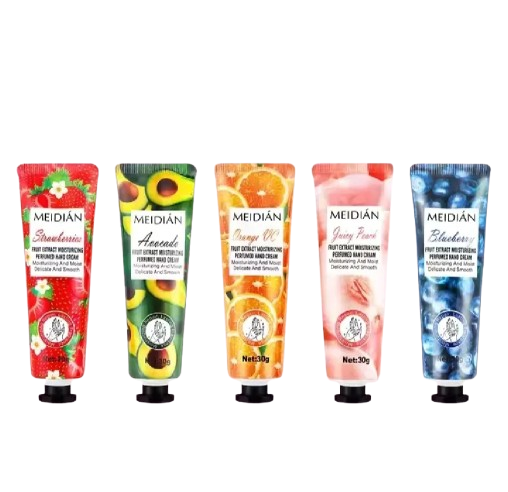 Meidian Fruit Extract Hand Cream Set (5 pack) , Moisturizing & Perfumed Hand Care, Deep Moisturizing & Soft Hands Care